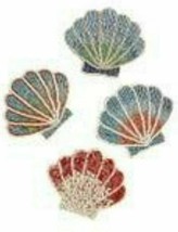 PIER 1 Set of 4 Beaded Seashell Coasters, Coastal, Nautical, Beach! NEW - £31.64 GBP