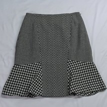 Ann Taylor 6 Gray Herringbone Tulip Skirt - £9.55 GBP