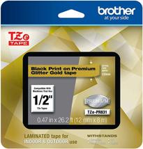 Brother P-Touch TZe-PR831 Black Print on Premium Laminated Tape 12mm (0.... - £22.03 GBP+