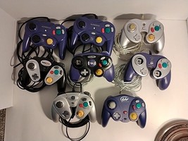 Bundle / Lot of 8 Third Party Nintendo Gamecube Controllers for Parts an... - $26.50