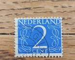 Netherlands Stamp 2c Used Blue - $1.89
