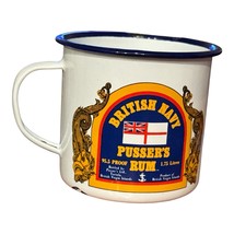 Vintage Pusser&#39;s Rum British Navy Traditional Toasts Enamel Tin Cup Naut... - $9.87
