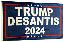 3x5FT Flag 2024 Election Donald Trump DeSantis Blue President Florida Patriot - £7.12 GBP