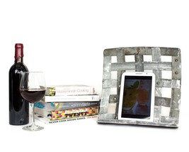 Wine Barrel Ring Cookbook and Tablet Stand - Rezga - Made from CA wine barrels - £93.58 GBP