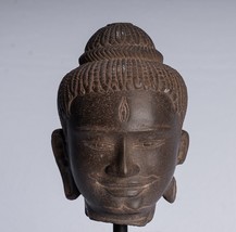 Ancien Baphuon Style Khmer Pierre Shiva Tête Statue - The Destroyer - 30cm/12 &quot; - £1,276.91 GBP