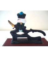 Vintage Cast Iron Wooden Base Soldier Nut Cracker &quot; GREAT COLLECTIBLE IT... - £16.24 GBP