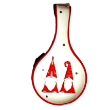 Gnome Yule Tidings Spoon Rest Winter Holiday Kitchen 9.4-in Red White Ce... - $23.78 CAD