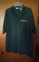 Mens VIntage On Tour Polo Pul Over XL Green Stripe Shirt Nielsen COnstru... - $15.99