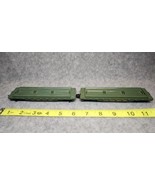 Green HO Scale 6&quot; Train Trackside Flatbed Car Lot of 2 - £10.54 GBP