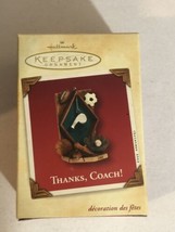 2002 Thanks Coach Hallmark Keepsake Ornament Christmas Decoration XM1 - £9.76 GBP