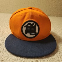 Dragonball Z Goku Kame Symbol Logo Snapback Hat Orange/Blue - £12.49 GBP