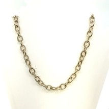 Vintage Sterling Signed Judith Ripka CZ Thailand Rolo Twisted Chain Neck... - £136.46 GBP