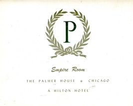 Empire Room Photo The Palmer House Hilton Hotel Chicago Illinois 1950&#39;s - £19.43 GBP