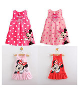 Baby Girls Toddle Minnie Mouse Cartoon Tops Summer Clothes Kids Party Dr... - $10.99