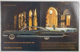 1965 Print Ad Pontiac Bonneville 2-Door &amp; Convertible Wide-Tracks - £15.98 GBP