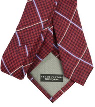 allbrand365 Tuscan Check Silk Classic Tie Color Burgundy Size One Size - £27.14 GBP