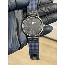 Ben Sherman London Men Watch Black Dial Gingham Blue Black Leather Strap... - $34.65