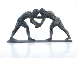 Bronze sculpture of wrestlers from Acropolis museum , Quality metal art , Olympi - £77.84 GBP