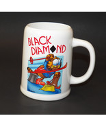 VTG Garfield Black Diamond Skiing Mug Coffee Cup Glass 1978 Enesco - £27.57 GBP