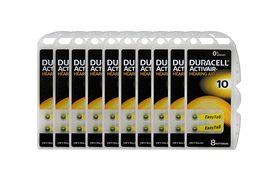 Duracell Activair Hearing Aid Batteries: Size 10 (80 Batteries) - £23.40 GBP
