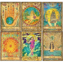 6 Pcs Tarot Tapestry- Small Tarot Card Europe Astrology Divination Tapestry, The - $19.99