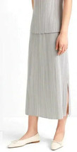 Club Monaco Pleated Midi Skirt Sz- L Jupe Gray - £39.80 GBP