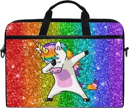 Colorful Rainbow Cute Unicorn 13 13.3 14 Inch Laptop Shoulder Messenger Bag Case - £22.74 GBP