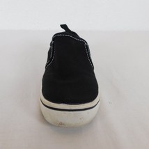 Wonder Nation Boys Black Canvas Slip On Sneakers Shoes Size 8 Summer Memory Foam - £6.18 GBP