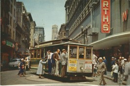 California San Francisco Cable Car Turntable 6&quot; X 9&quot; Giant Vintage Postcard - £7.47 GBP