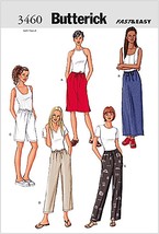 Butterick Sewing Pattern 3460 Pants Skirts Shorts Misses Size 20-24 - $8.96