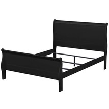 Louis Philippe King Bed, Black Finish - $379.00