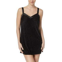Flora Nikrooz Womens Intimate Burnout Sheer Velvet Chemise Color Black Size S - £31.42 GBP