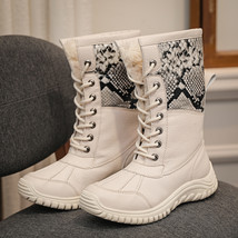 Boots Women Mid-Calf Quality Rubber Waterproof Women&#39;s Winter Boots Shoes Snow B - £58.20 GBP