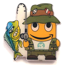 Amazon Eco Peccy Fisherman Save the Oceans Pin Fishing Rod Fish Mascot A... - $12.99