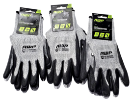 3 Pack AWP Pro Paint L/XL Gloves Cut Protection Ansi A5 Latex Free - $37.99