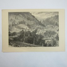 Antique 1874 Engraving Print Kittanning Point, &quot;Horse-Shoe Bend&quot; John A. Hows - £70.52 GBP
