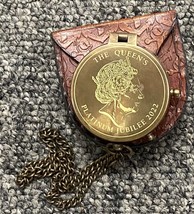 Platinum Jubilee Limited Edition Brass Compass Pocket Size Uk Stock Uk S... - £24.98 GBP