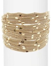 Savvy Cie Multi Chain Gold Plated Layer Bracelet, Gold, NWT - £29.51 GBP