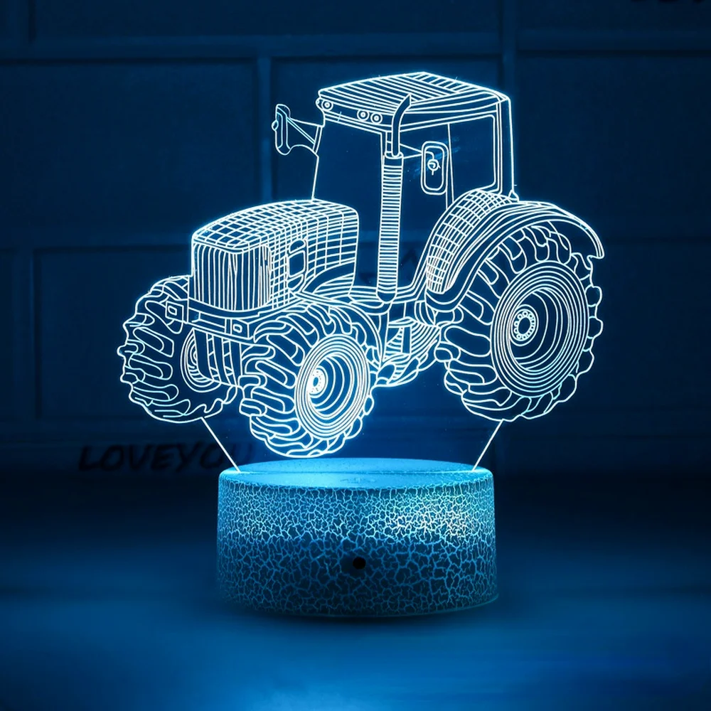 3D Truck Illusion Lamp Colorful Led Night Lights Style 7 - £15.43 GBP