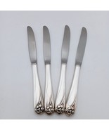 IS Daffodil Set of 4 Dinner Knives 1847 Rogers Silverplate Vtg Flatware - $54.24 CAD