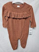 Carter's Just One You Baby Girls' 9M Dot Jumpsuit - Brown New image 2