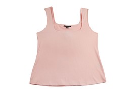 Women Tank Top Peach Square-Neck Ribbed Sleeveless Tank Size 1X - $242.94 MXN