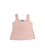 Women Tank Top Peach Square-Neck Ribbed Sleeveless Tank Size 1X - $242.94 MXN