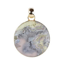 Jewelry of Venus fire Pendant of Goddess Artemis Java moss agate silver pendant - £549.95 GBP