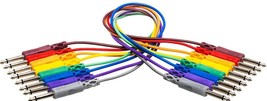 Hosa CPP-830 1/4&quot; TS to Same 1 Feet Unbalanced Patch Cables, Nickel-plated Plugs - £19.94 GBP
