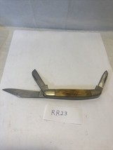 Vintage Frost Cutlery The Wrangler Bone Handles Surgical Steel 3 Blade - $29.70