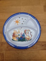Disney Winnie The Pooh & Friends Plastic Divided Plate 3 Sections 8.5", EUC - £5.50 GBP