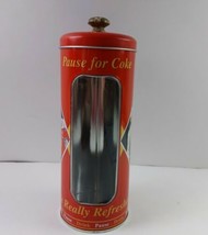 Pause for Coke Be Really Refreshed Tin Straw Holder Container  5¢ PAUSE..DRINK.. - £9.30 GBP