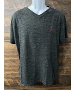 Polo Ralph Lauren Men&#39;s Large T-Shirt V Neck Gray Small Pony Classic Com... - $129.02 MXN
