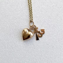 Vintage Triple Heart Cross Anchor Charm in Solid 18K Rose Gold - £135.89 GBP